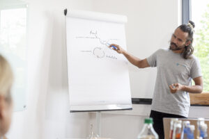 Dozent am Flipchart